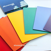 20 años de garantía 3mm / 4mm Alunewall FEVE panel compuesto de aluminio de color brillante facorty venta directa